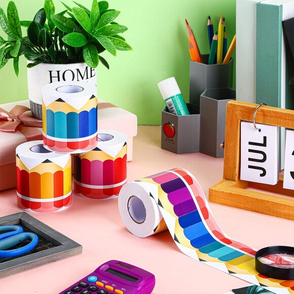 Wall Border Colorful Pencils Scalloped Bulletin Board Borders Self Adhesive - Picture 4 of 5